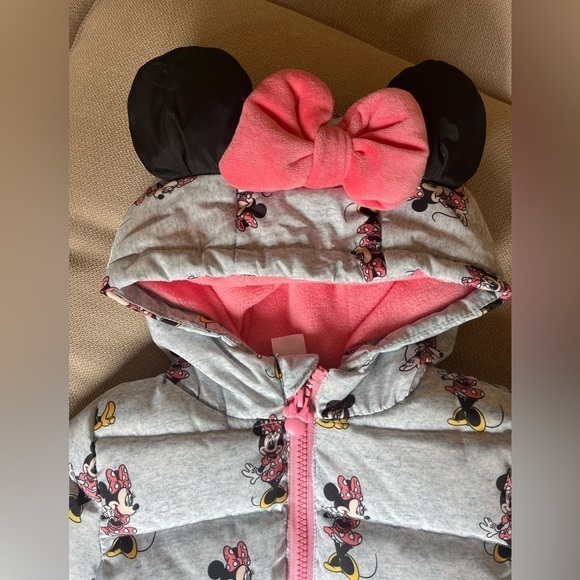 NWOT - Disney Minnie Mouse Winter Puffer  Jacket for baby girls - size 12 months - Picture 5 of 5